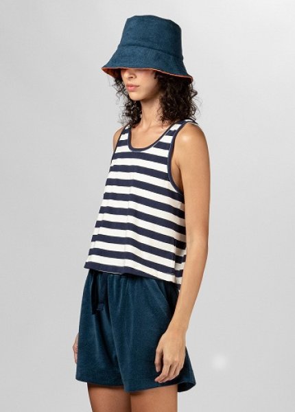 画像2: OSKLEN WOMEN'S オスクレン  ボーダー ノースリーブ (2)