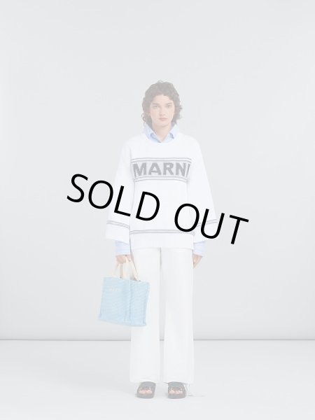 画像2: MARNI マルニ　ライトブルー　スモールトートバッグ  (2)