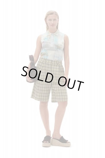 画像3: GANNI  ガニー  SHORT PANTS チェックスーツ リラックス プリーツショーツ (3)