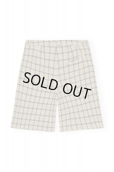 画像2: GANNI  ガニー  SHORT PANTS チェックスーツ リラックス プリーツショーツ (2)