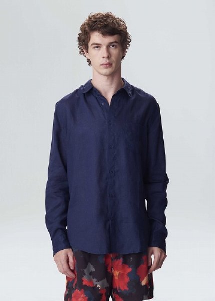 画像1: OSKLEN MEN'S オスクレン　Camisa Masc Classic Linen Ml　シャツ (1)