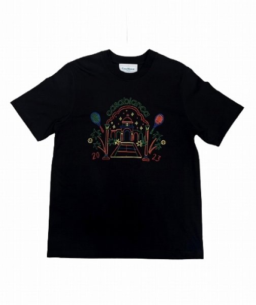 画像1: CASABLANCA カサブランカ Rainbow Crayon Temple Tシャツ (1)
