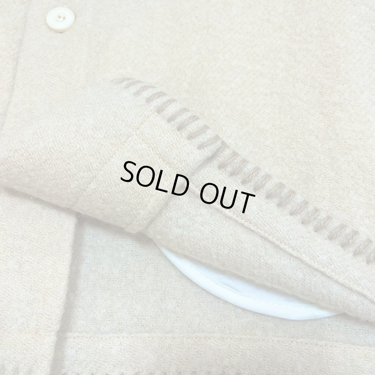 画像4: destin デスティン BEIGE WOOL AND CASHMERE AVILA SHIRT シャツ (4)