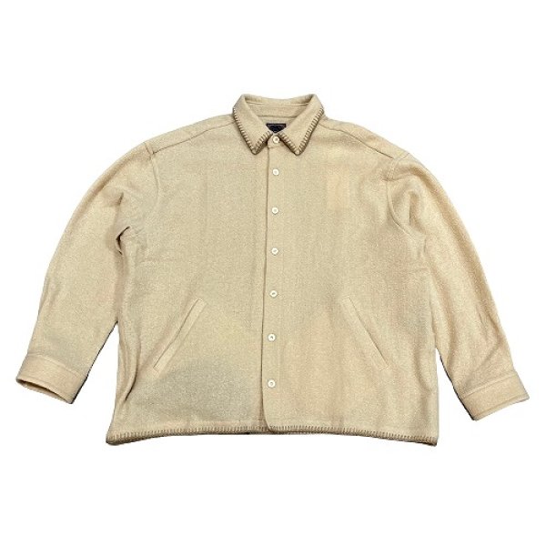 画像1: destin デスティン BEIGE WOOL AND CASHMERE AVILA SHIRT シャツ (1)