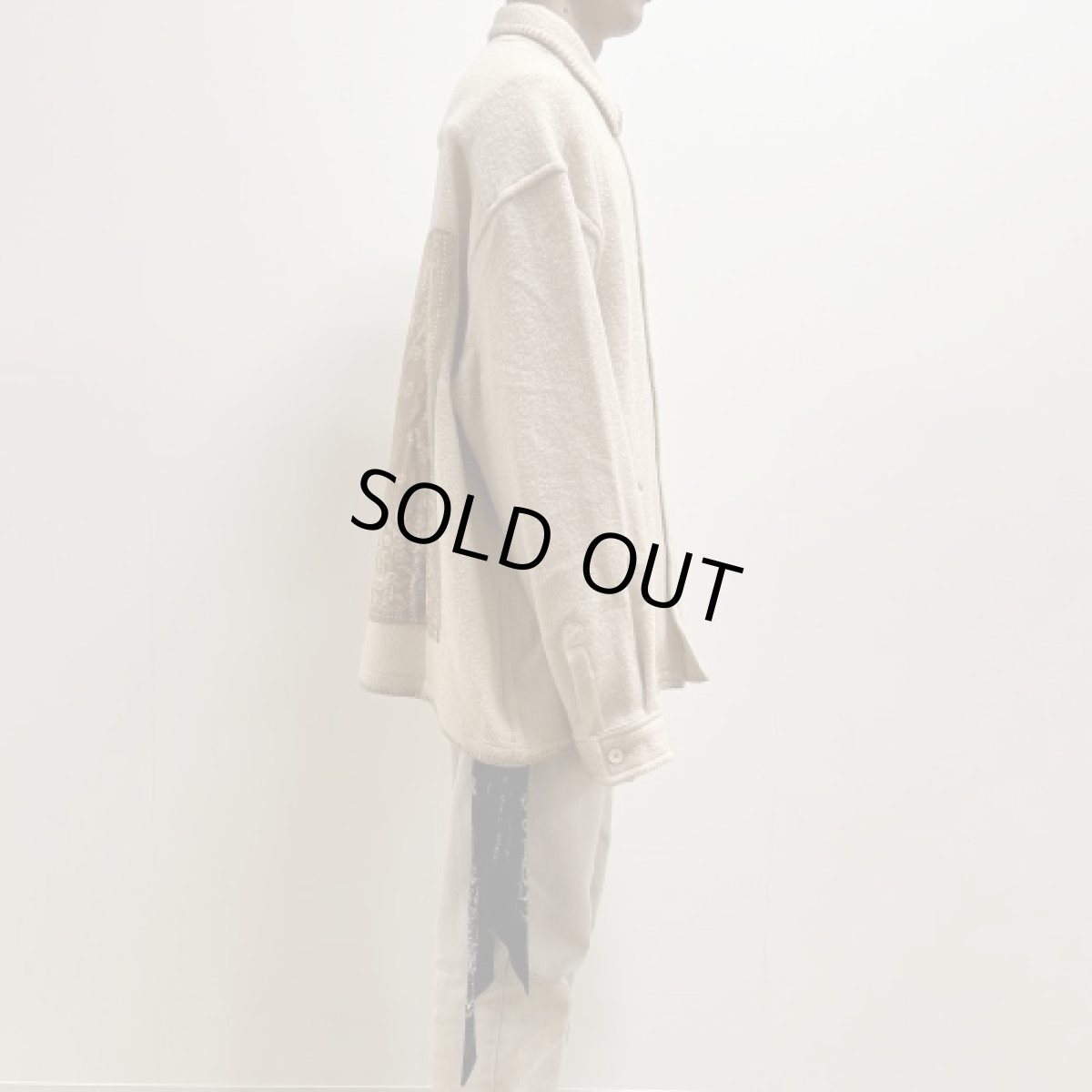 画像11: destin デスティン BEIGE WOOL AND CASHMERE AVILA SHIRT シャツ (11)