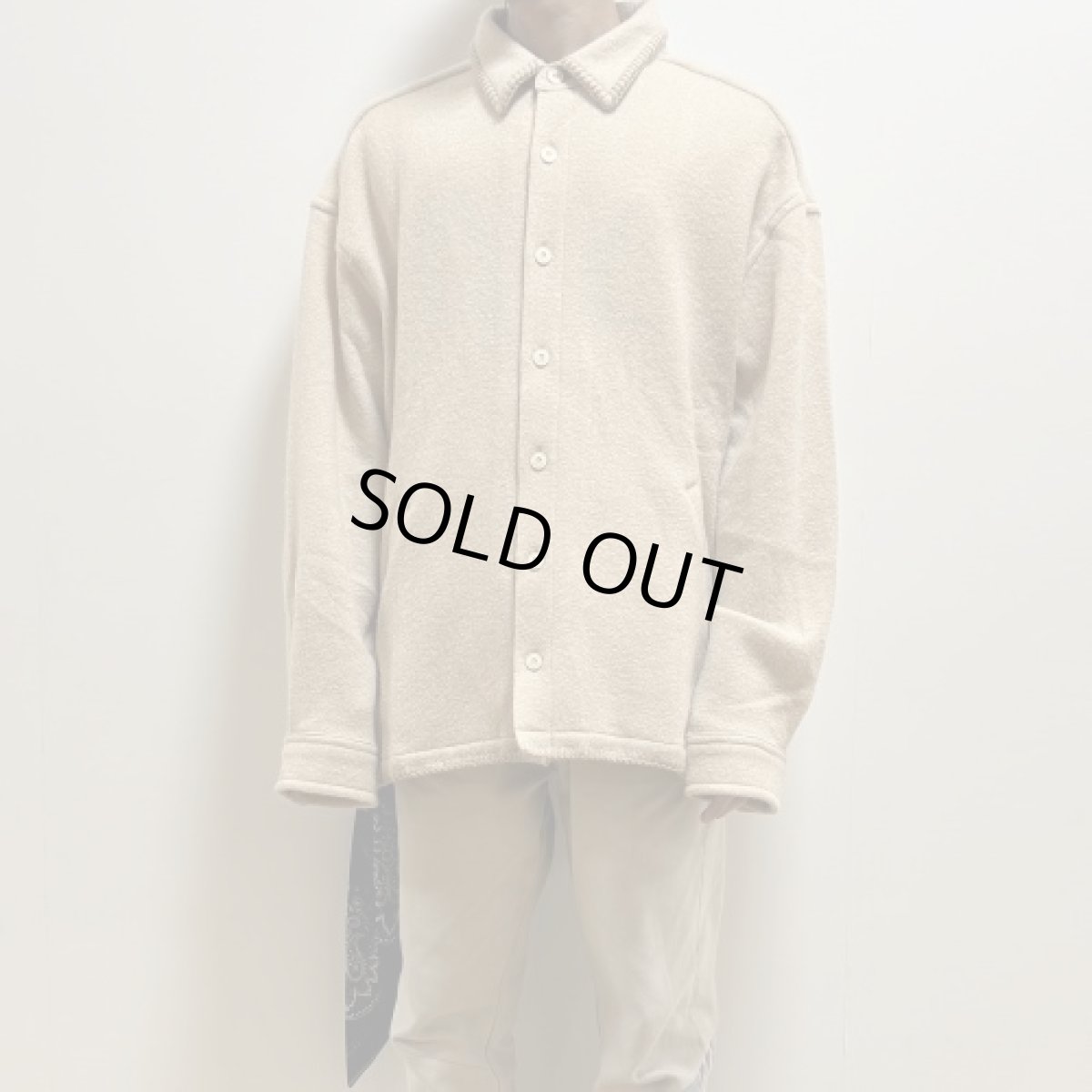 画像8: destin デスティン BEIGE WOOL AND CASHMERE AVILA SHIRT シャツ (8)