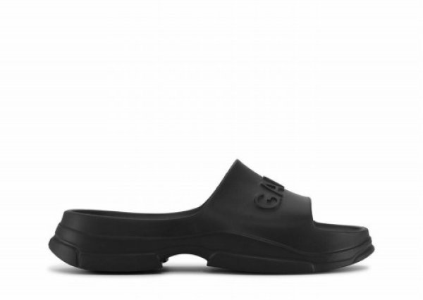 画像1: GANNI ガニー  BLACK POOL SLIDE SANDALS ブラック プール スライド サンダル (1)