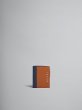 画像1: MARNI マルニ ブラウン ディープブルー サフィアーノレザー製 二つ折りウォレット ファスナー式ポケット (1)