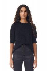 画像6: GANNI ガニー  BLACK DOUBLE SATIN FLARED TROUSERS ブラック ダブル サテン フレア トラウザーズ (6)