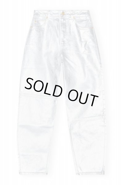 画像1: GANNI ガニー  SILVER FOIL STARY JEANS シルバー フォイル スターリー ジーンズ (1)