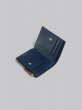 画像4: MARNI マルニ ブラウン ディープブルー サフィアーノレザー製 二つ折りウォレット ファスナー式ポケット (4)