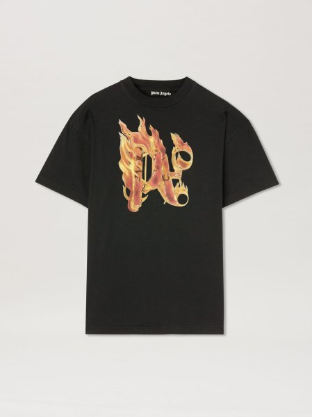 画像1: Palm Angels パームエンジェルス  BURNING MONOGRAM T-SHIRT Tシャツ (1)