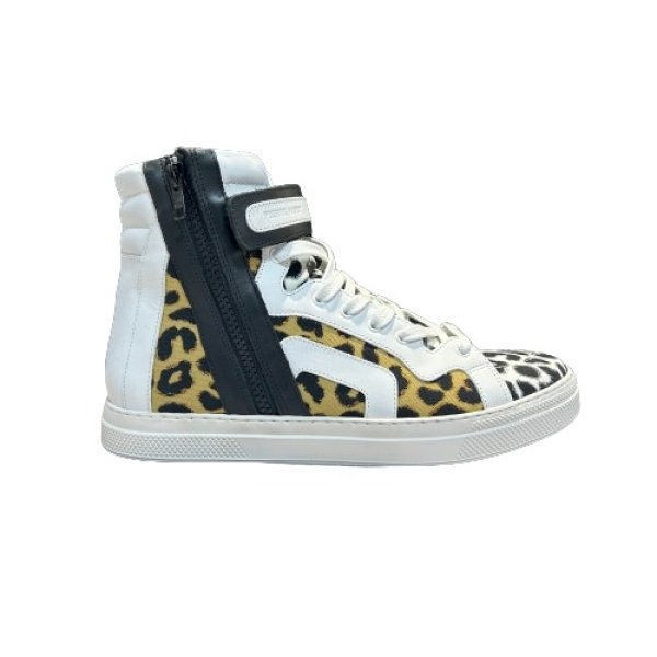 画像2: PIERRE HARDY MEN'S  112  TOP SNEAKERS (LEOPARD) (2)