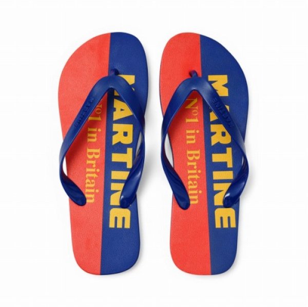 MARTINE ROSE マーティンローズ FLIP FLOPS in RED MULTI