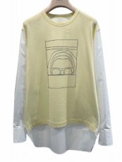 画像1: PLAN C  プランシー BIMATERIAL SELF PORTRAT SHIRT シャツ (1)