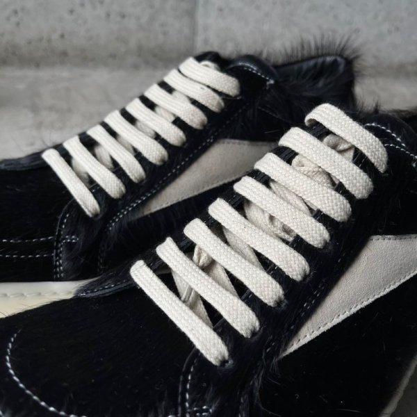 画像4: RICK OWENS VINTAGE SNEAKS UNSHAVED COW LEATHER (4)