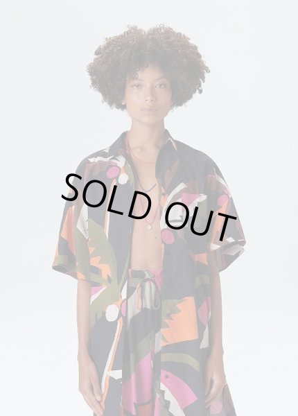 画像1: OSKLEN WOMEN'S Palm Tree Short Chemise-dress (1)