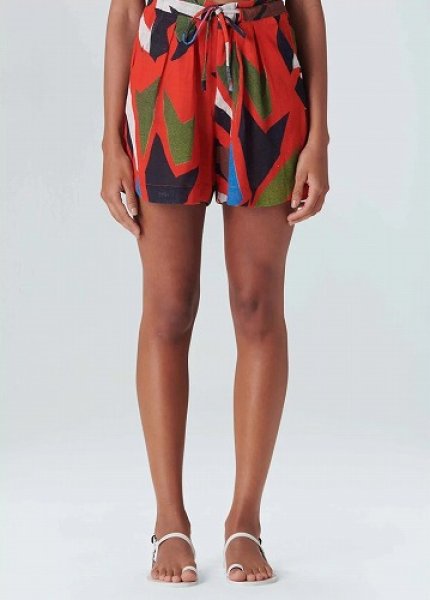 画像1: OSKLEN WOMEN'S オスクレン  Short Osklen Pineapple Red　ショーツ (1)