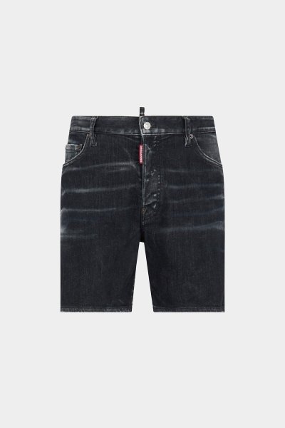 画像1: DSQUARED2 BLACK CLEAN WASH MARINE SHORTS (1)