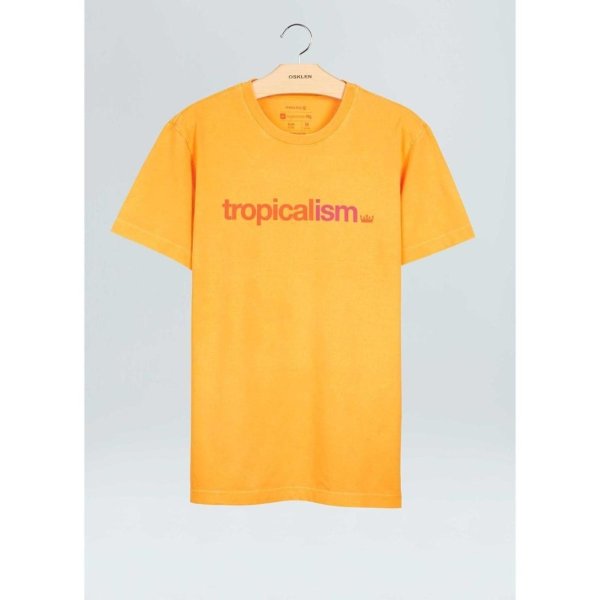画像1: OSKLEN MEN'S オスクレン Stone Tropicalism T-shirt Yellow Tシャツ (1)