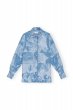 画像1: GANNI ガニーBLUE BLEACH DENIM SHIRT (1)