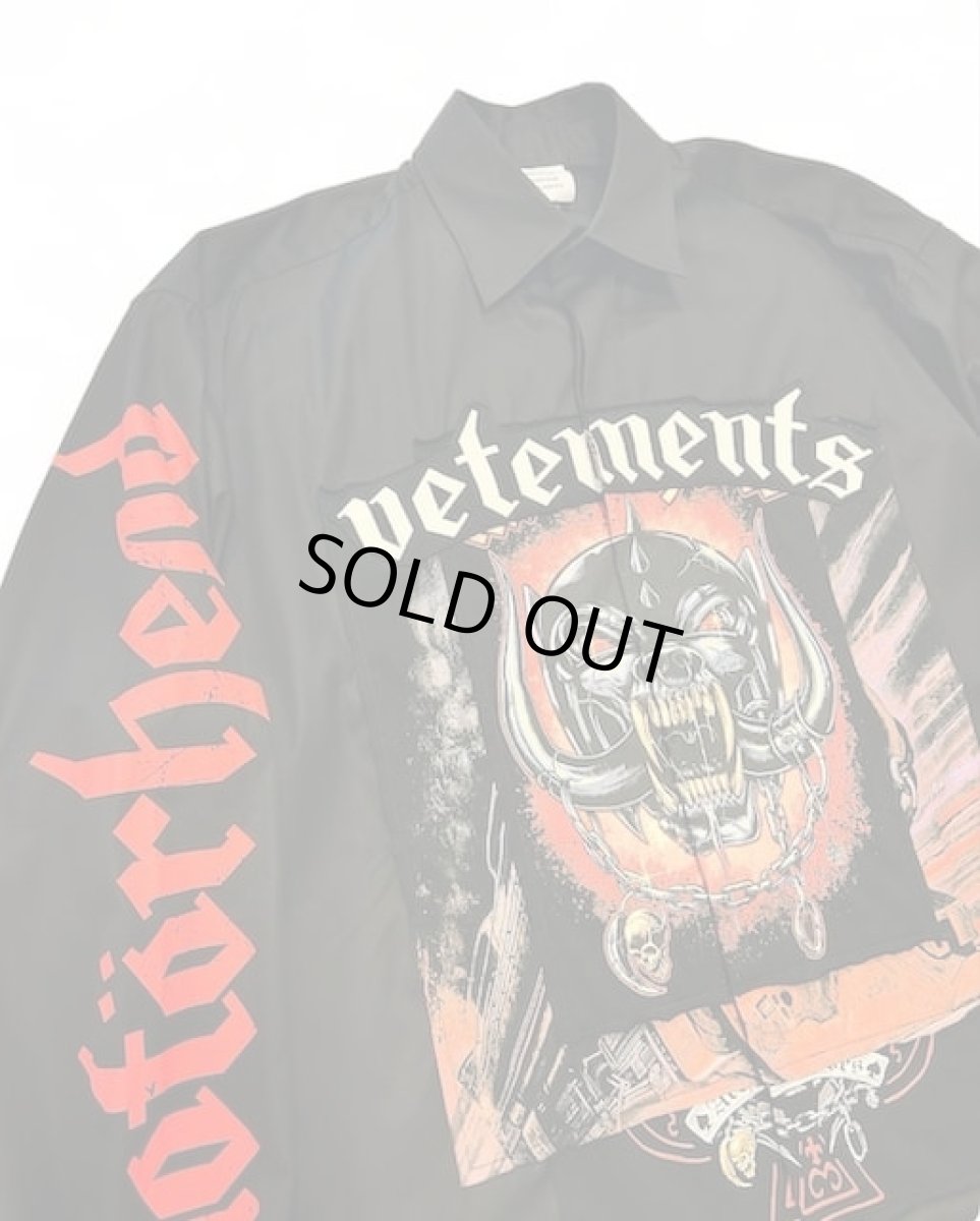 画像2: VETEMENTS ヴェトモン MOTORHEAD PATCHED SHIRT BLACK (2)