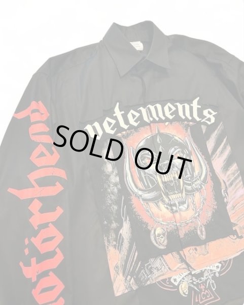 画像2: VETEMENTS ヴェトモン MOTORHEAD PATCHED SHIRT BLACK (2)