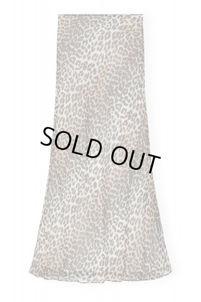 画像1: GANNI ガニーLeopard Printed Chiffon Maxi Skirt (1)