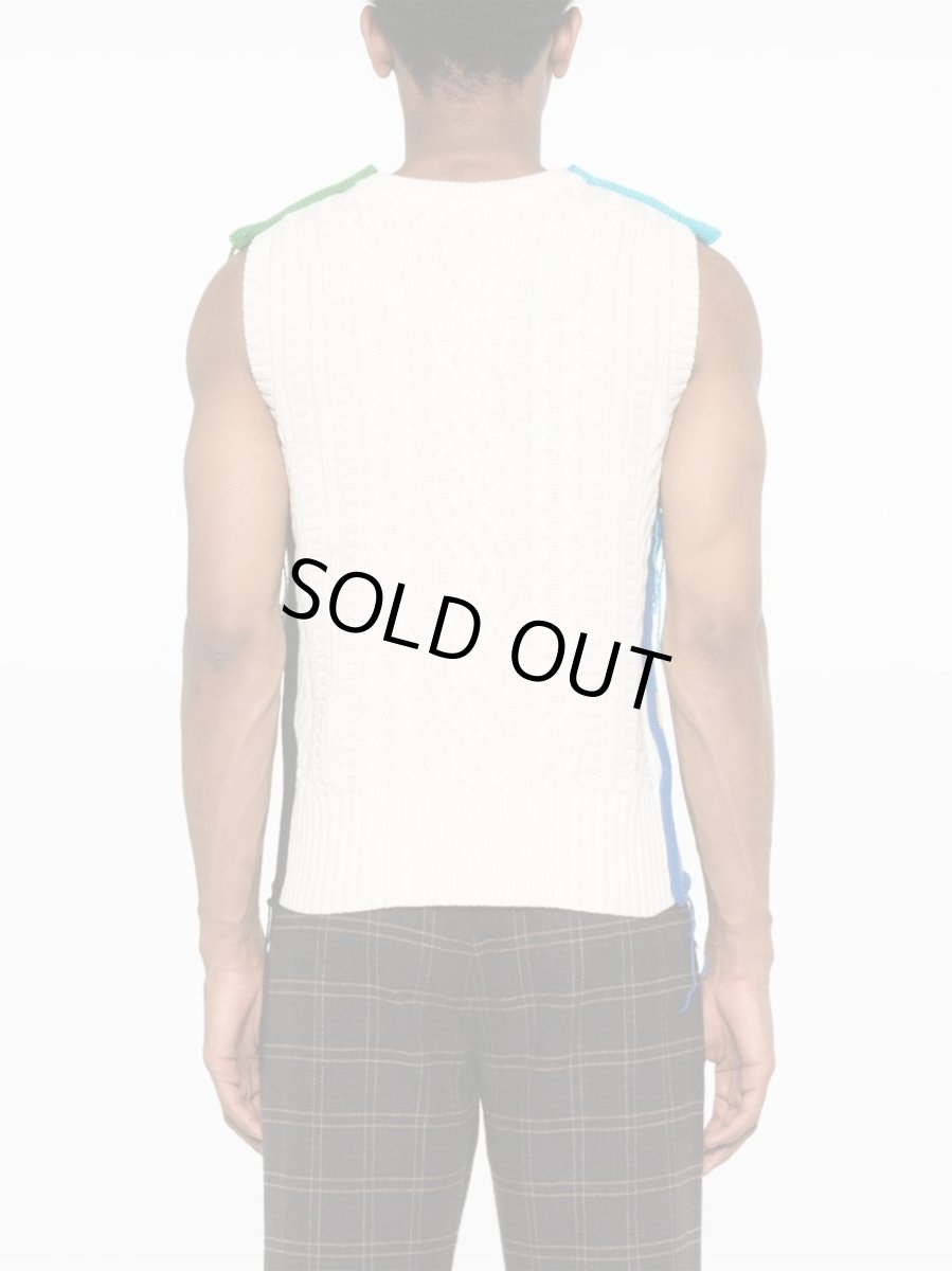 画像3: Charles Jeffrey LOVERBOY  PATCH CABLE KNIT  SLEEVELESS (3)
