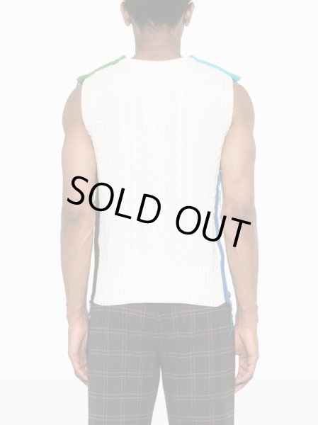 画像3: Charles Jeffrey LOVERBOY  PATCH CABLE KNIT  SLEEVELESS (3)