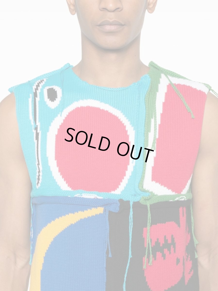 画像4: Charles Jeffrey LOVERBOY  PATCH CABLE KNIT  SLEEVELESS (4)