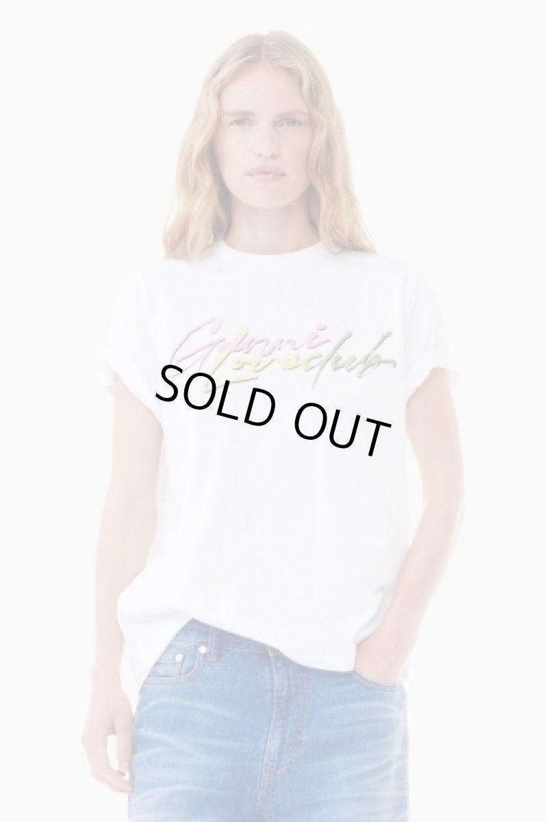 画像3: GANNI ガニー White Basic Jersey Multi Love Relaxed T-shirt (3)