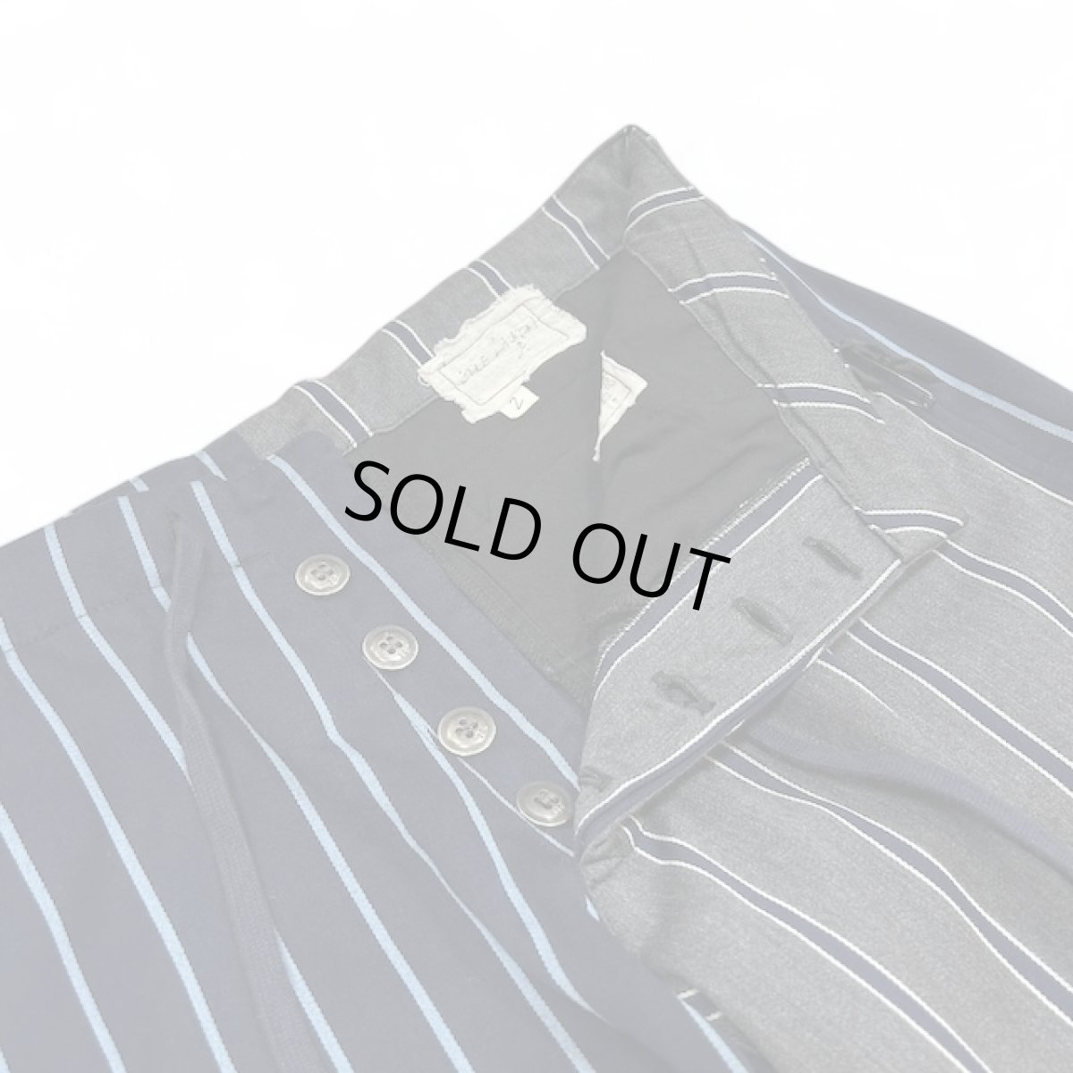 画像3: Greg Lauren　MIXED DREP STRPE WIDE LEG PANTS (3)