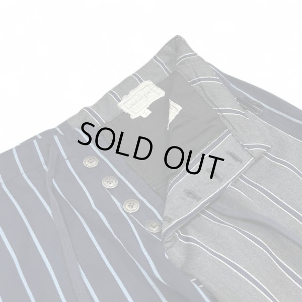 画像3: Greg Lauren　MIXED DREP STRPE WIDE LEG PANTS (3)