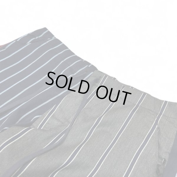 画像2: Greg Lauren　MIXED DREP STRPE WIDE LEG PANTS (2)