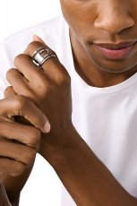 画像4: DIESEL Dx1548040 jewel Stainless Steel Band Ring ディーゼル  リング (4)