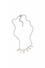 画像1: DIESEL Dx1545931 jewel Stainless steel chain necklace ディーゼル ネックレス (1)
