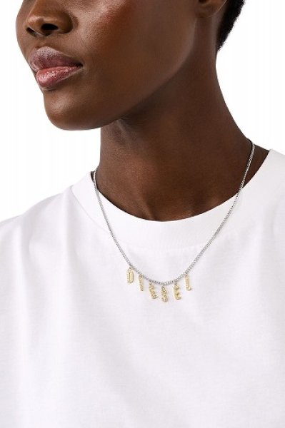 画像3: DIESEL Dx1545931 jewel Stainless steel chain necklace ディーゼル ネックレス (3)