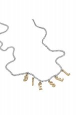 画像2: DIESEL Dx1545931 jewel Stainless steel chain necklace ディーゼル ネックレス (2)