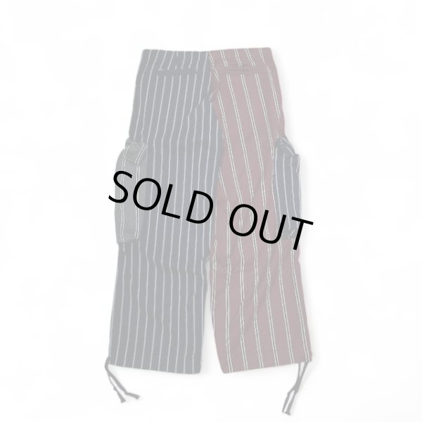 画像6: Greg Lauren　MIXED DREP STRPE WIDE LEG PANTS (6)