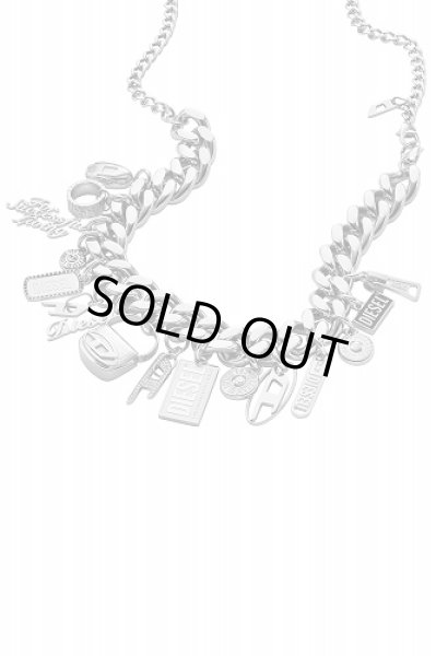 DIESEL Dx1521ディーゼル ジュエルネックレス DIESEL ディーゼル Dx1521 jewel Stainless steel charm chain