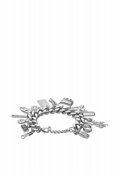 ディーゼル　diesel ブレスレット　メンズ DIESEL ディーゼル Dx1523 jewel Stainless steel charm chain