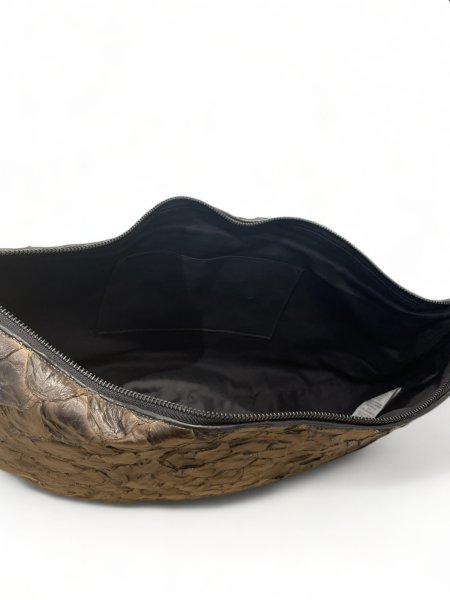 画像5: OSKLEN オスクレン フィッシュレザー バッグ ダークブラウン (5)