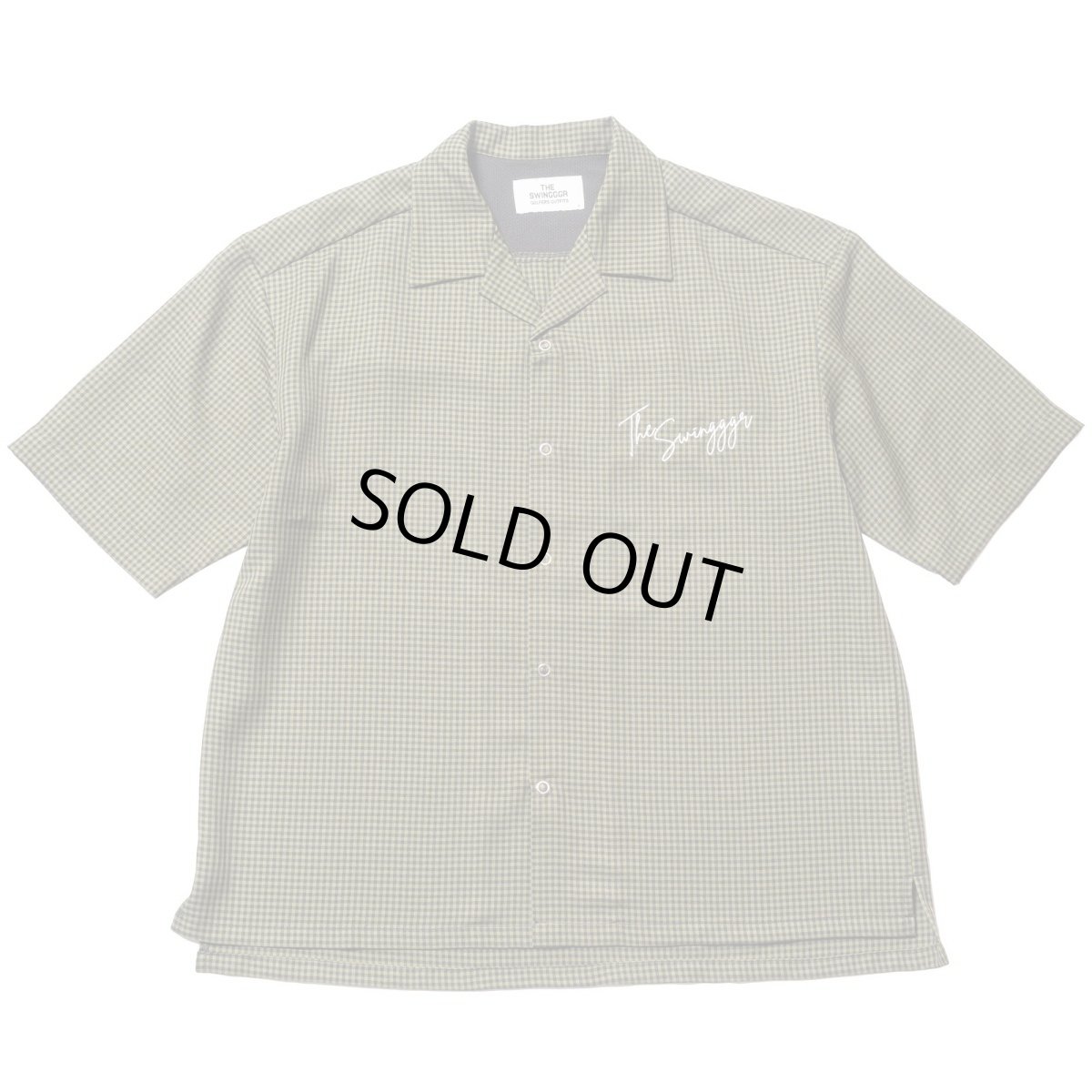 画像1: THE SWINGGGR  OPEN SHIRT, GREEN CHECK (1)