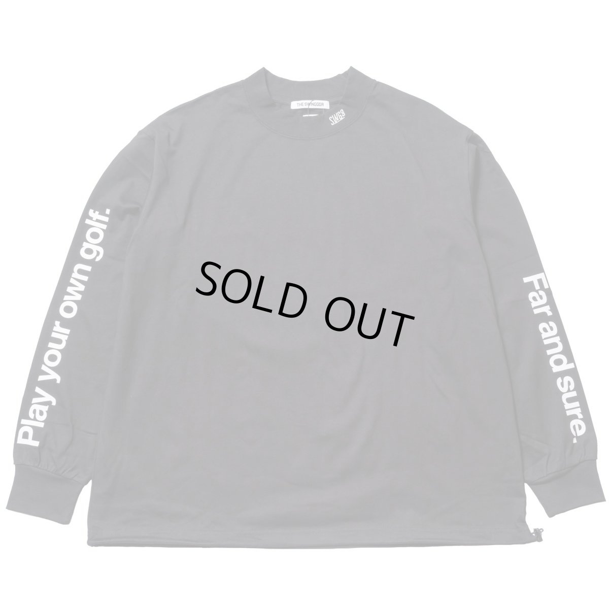 画像1: THE SWINGGGR　MOCK NECK L/TEE - B, BLACK (1)