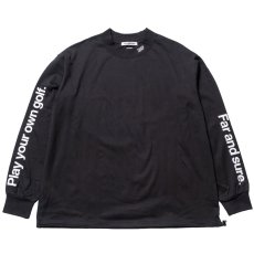 画像1: THE SWINGGGR　MOCK NECK L/TEE - B, BLACK (1)
