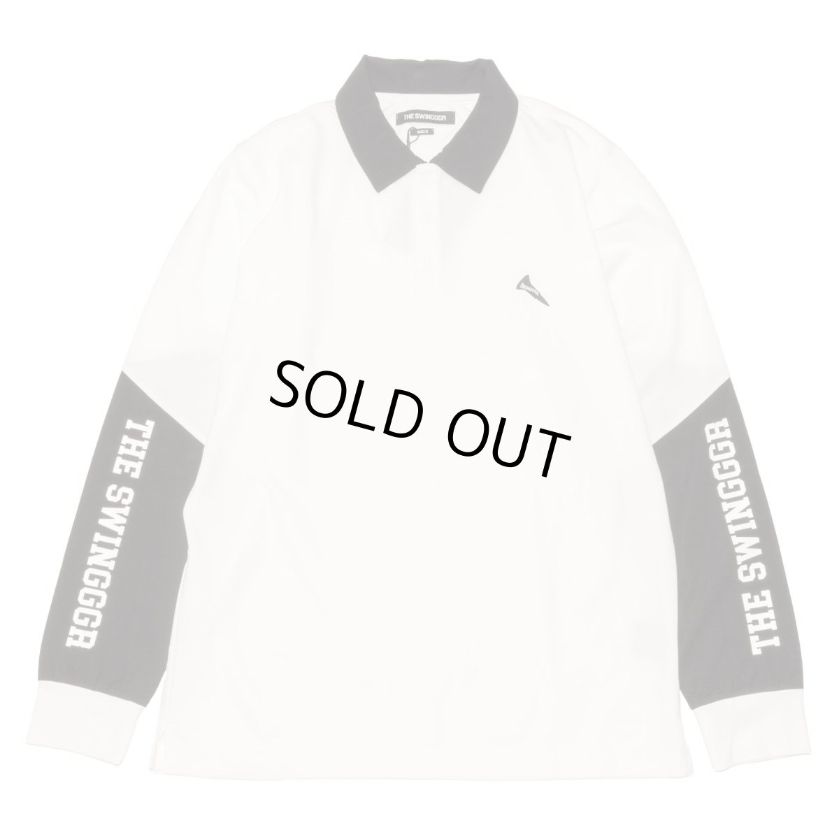 画像1: THE SWINGGGR　SWITCHING JAGUARD LONG POLO, WHITE (1)