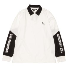 画像1: THE SWINGGGR　SWITCHING JAGUARD LONG POLO, WHITE (1)