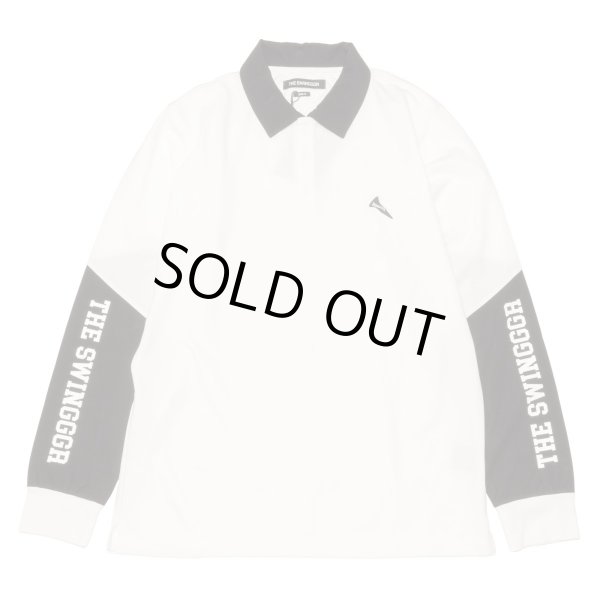画像1: THE SWINGGGR　SWITCHING JAGUARD LONG POLO, WHITE (1)