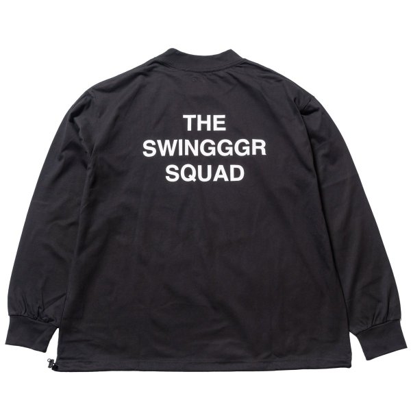画像2: THE SWINGGGR MOCK NECK L/TEE - B, BLACK (2)
